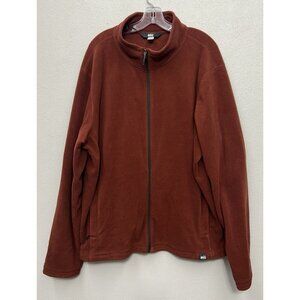 REI Co-op Full Zip Fleece Jacket Men’s XXL 2XL Rust Active Outdoor Athleisure